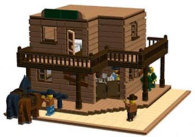 Набор LEGO MOC-3977 Гостиница и салун на диком западе
