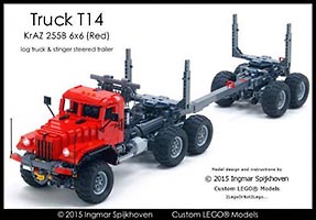 Набор LEGO Лесовоз КраЗ 2558 (красный)