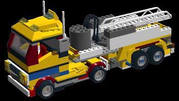 Набор LEGO MOC-4381 Тягач с прицепом для строительных работ