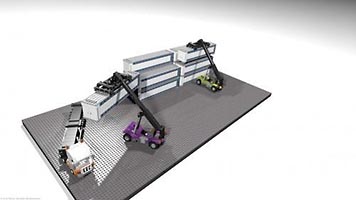Набор LEGO MOC-4407 Ричстакер - погрузчик для контейнеров