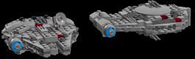 Набор LEGO 'Сокол тысячелетия' и 'Аутрайдер'