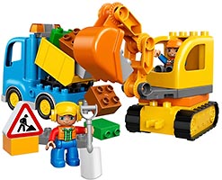 Набор LEGO 10812 Грузовик и гусеничный экскаватор