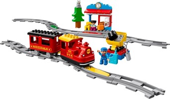 Набор LEGO 10874 Поезд на паровой тяге, свет и звук