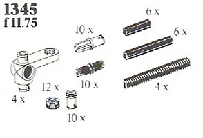 Набор LEGO 1345 Pinions, Connectors, and Axles