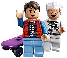 Набор LEGO Назад в будущее: DeLorean машина времени