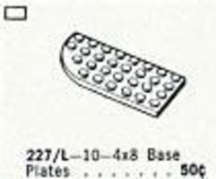 Набор LEGO 227.L Изогнутые влево пластины, размер 4 x 8