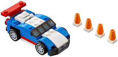 Набор LEGO Синий гоночный автомобиль
