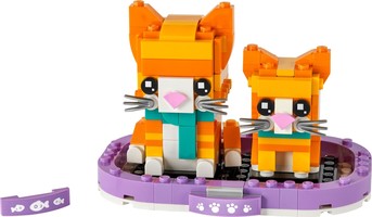 Набор LEGO 40480 Рыжий полосатый кот с котенком