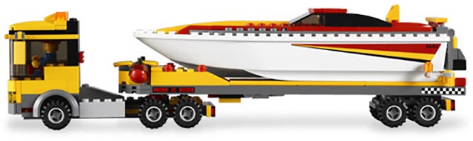 Набор LEGO Перевозчик скоростной моторной лодки