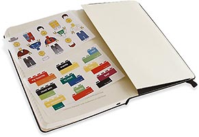 Набор LEGO 5001126 Moleskine notebook black brick, ruled, large