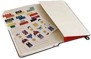 Набор LEGO Moleskine notebook red brick, plain, large