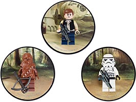 Набор LEGO 5002824 Han Solo, Chewbacca and Stormtrooper Magnets