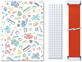 Набор LEGO 5005144 Записная книжка, 96 листов, линейка, с закладкой, цвет: голубой