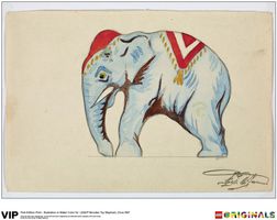 Набор LEGO 5005997 1st Edition Elephant Water Colour Print, Circa 1937