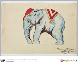 Набор LEGO 1st Edition Elephant Water Colour Print, Circa 1937
