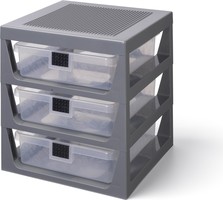 Набор LEGO 5006608 3-Drawer Storage Rack (Gray)