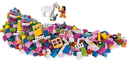 Набор LEGO Большая коробка с розовыми кубиками