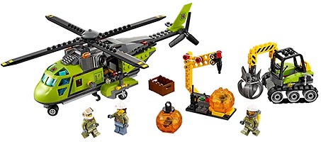 Набор LEGO 60123 Грузовой вертолёт исследователей вулканов
