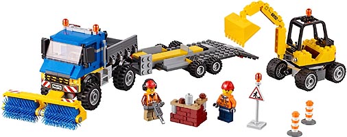Набор LEGO 60152 Уборочная машина и экскаватор