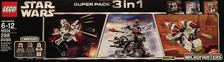 Набор LEGO 66534 Звездные войны - Суперпак 3 в 1 (75072, 75075, 75076)