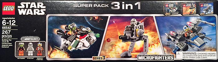 Набор LEGO 66542 Звездные войны - Микроистребители Суперпак 3 в 1 (75125, 75127, 75130)