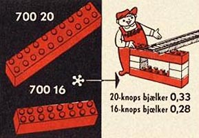 Набор LEGO 700.20 Кирпичики 2 x 10