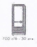 Набор LEGO 700.C.6 Отдельная дверь 1 x 2 x 4 (со стеклом)