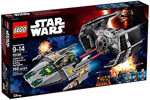 Набор LEGO Усовершенствованный истребитель TIE Дарта Вейдера против Звёздного истребителя A-Wing