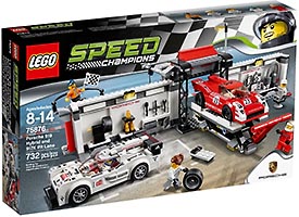 Набор LEGO Пит-лейн Porsche 919 Hybrid и Porsche 917K