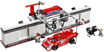 Набор LEGO Пит-лейн Porsche 919 Hybrid и Porsche 917K