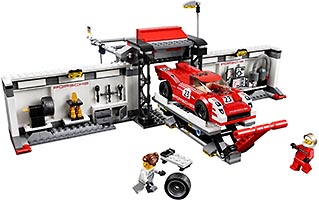 Набор LEGO Пит-лейн Porsche 919 Hybrid и Porsche 917K