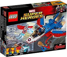 Набор LEGO Воздушная погоня Капитана Америка