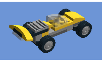 Набор LEGO MOC-10000 Yellow racing bolid