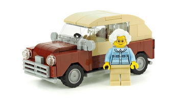 Набор LEGO MOC-10210 Старинный темно-красный автомобиль 