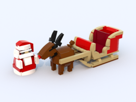Набор LEGO MOC-11619 Санта Клаус с оленем