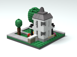 Набор LEGO MOC-12150 Дом в викторианском стиле (нано-масштаб)