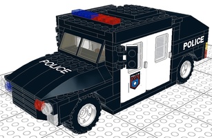 Набор LEGO MOC-12587 Полицейский Хаммер