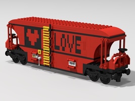 Набор LEGO MOC-12589 Valentine&#39;s day secret chest wagon train car