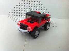 Набор LEGO MOC-13142 Красный Хаммер с черной крышей