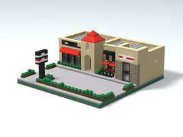 Набор LEGO Магазин одежды и кафе фастфуда (нано)