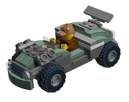 Набор LEGO MOC-14014 Sand Green Hot-Rod