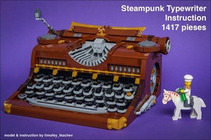 Набор LEGO MOC-14237 Печатная машинка в стиле стим-панк