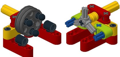 Набор LEGO MOC-14965 Power Transmission Module - Passthrough Vertical Dog Gear Coupling