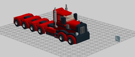 Набор LEGO Pete 379 Day Cab Twin steer Quadruple rear axles