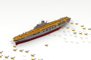 Набор LEGO MOC-15594 USS Enterprise (CV-6)