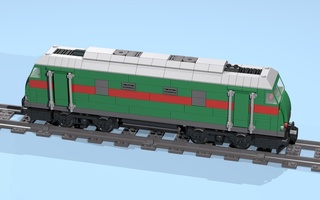 Набор LEGO MOC-15755 German diesel engine BR 245 - green