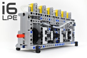 Набор LEGO MOC-15816 6 Cylinder Lego Pneumatic Engine (LPE) - Green Gecko