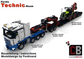 Набор LEGO MOC-16692 Custom Arocs SLT RC Low Boy Trailer