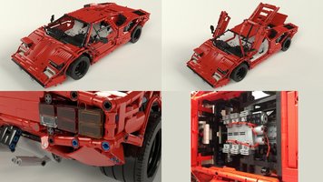 Набор LEGO MOC-16967 Lamborghini Countach LP400 1974