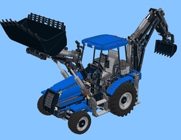 Набор LEGO MOC-17022 Backhoe Loader V3